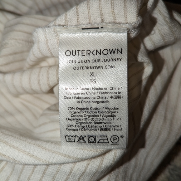 Outerknown Henley Stripe Tee - Picture 3 of 3